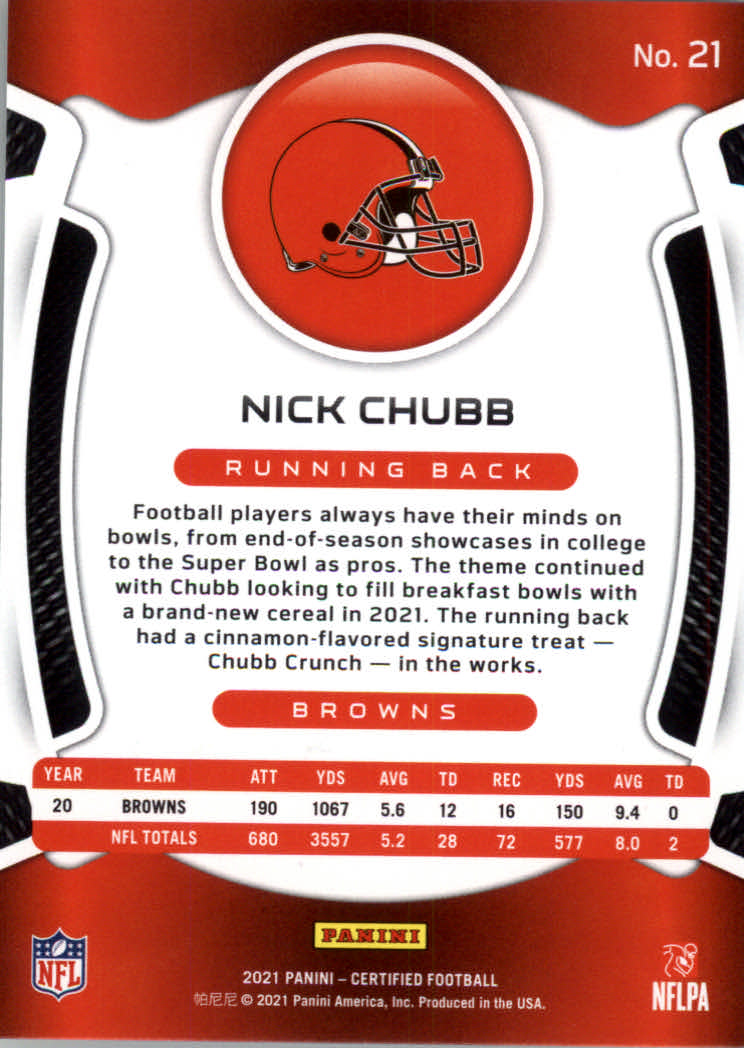 2021 Certified Football Card Pick (Base)