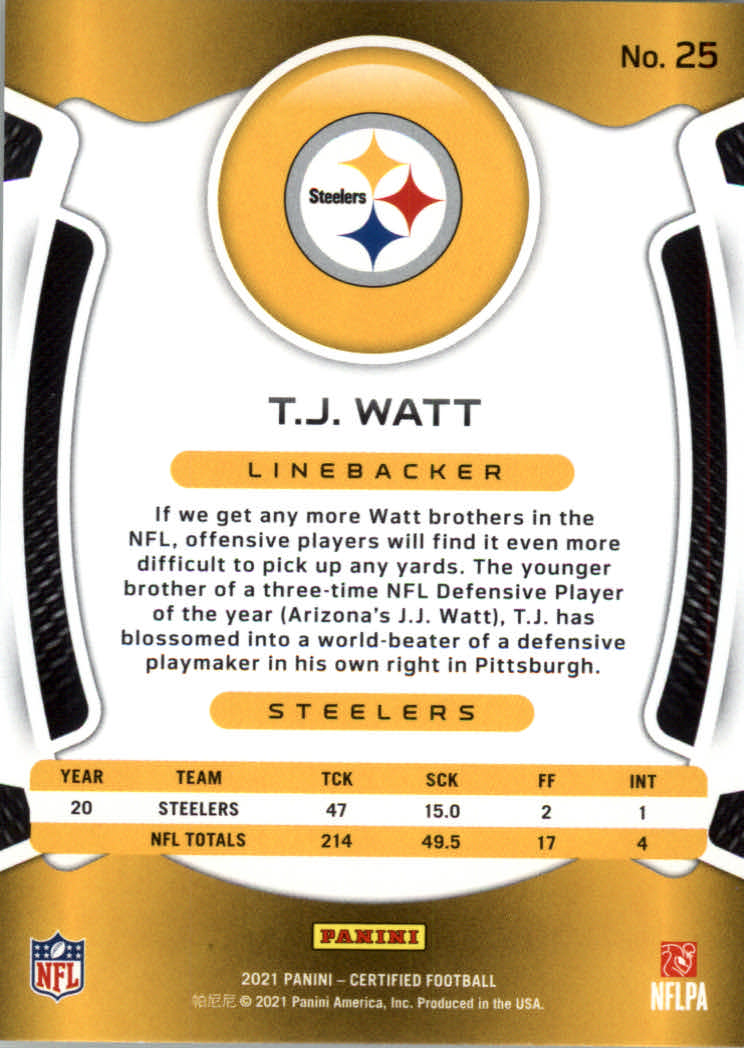 2021 Certified Football Card Pick (Base)