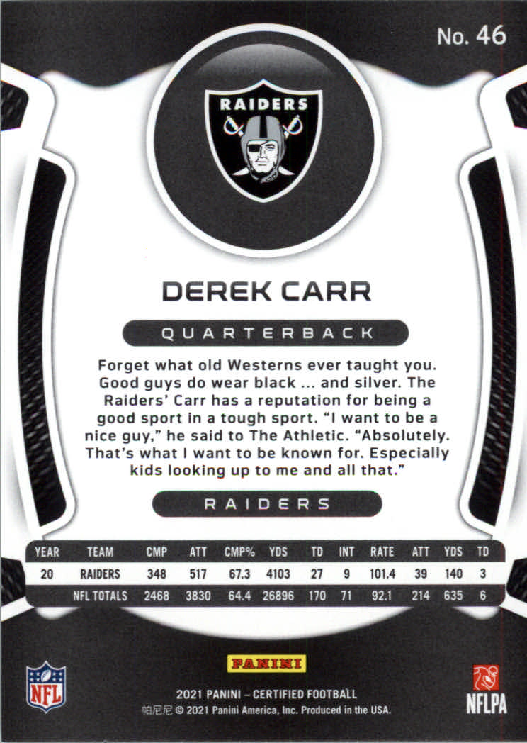 2021 Certified Football Card Pick (Base)