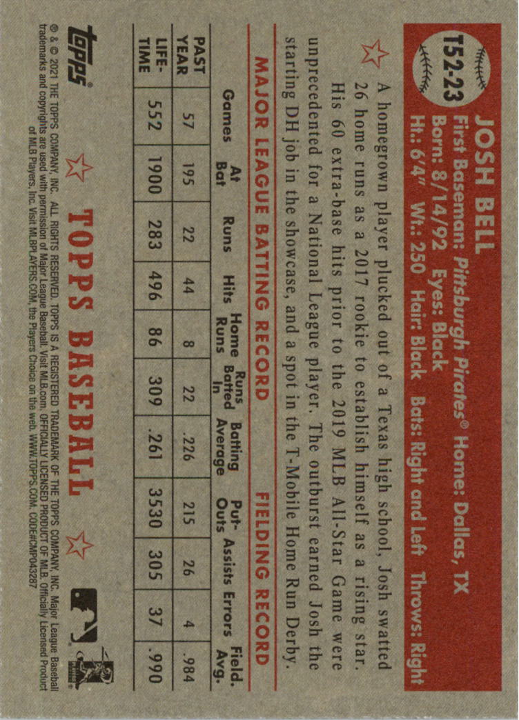 2021 Topps '52 Topps Redux Baseball Card Pick (Inserts)