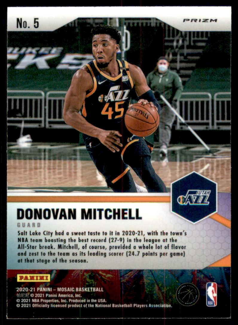2020-21 Panini Mosaic Center Stage #5 Donovan Mitchell