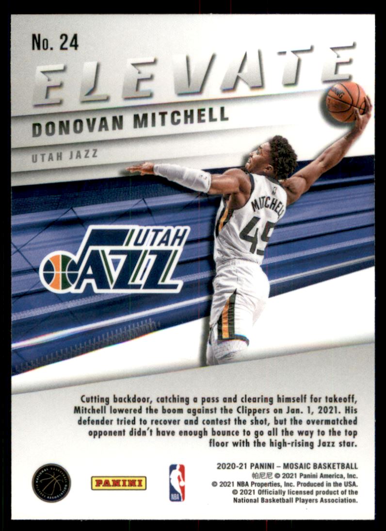 2020-21 Panini Mosaic Elevate #24 Donovan Mitchell