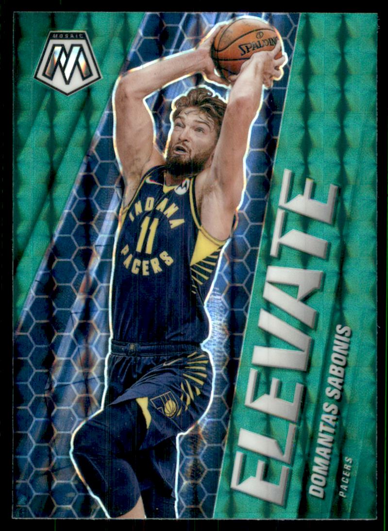 2020-21 Panini Mosaic Elevate Mosaic Green #6 Domantas Sabonis