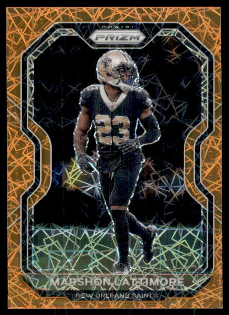 2020 Panini Prizm Prizms Orange Lazer #251 Marshon Lattimore