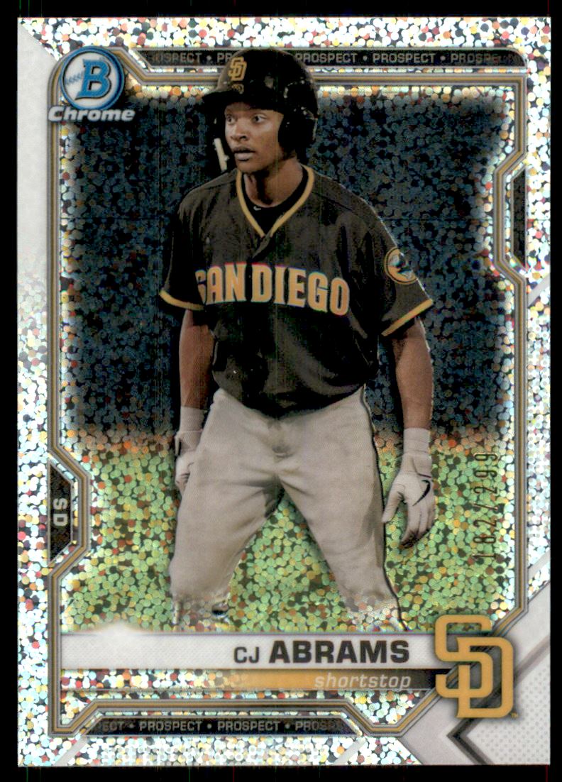 2021 Bowman Chrome Prospects Speckle Refractors #BCP227 CJ Abrams