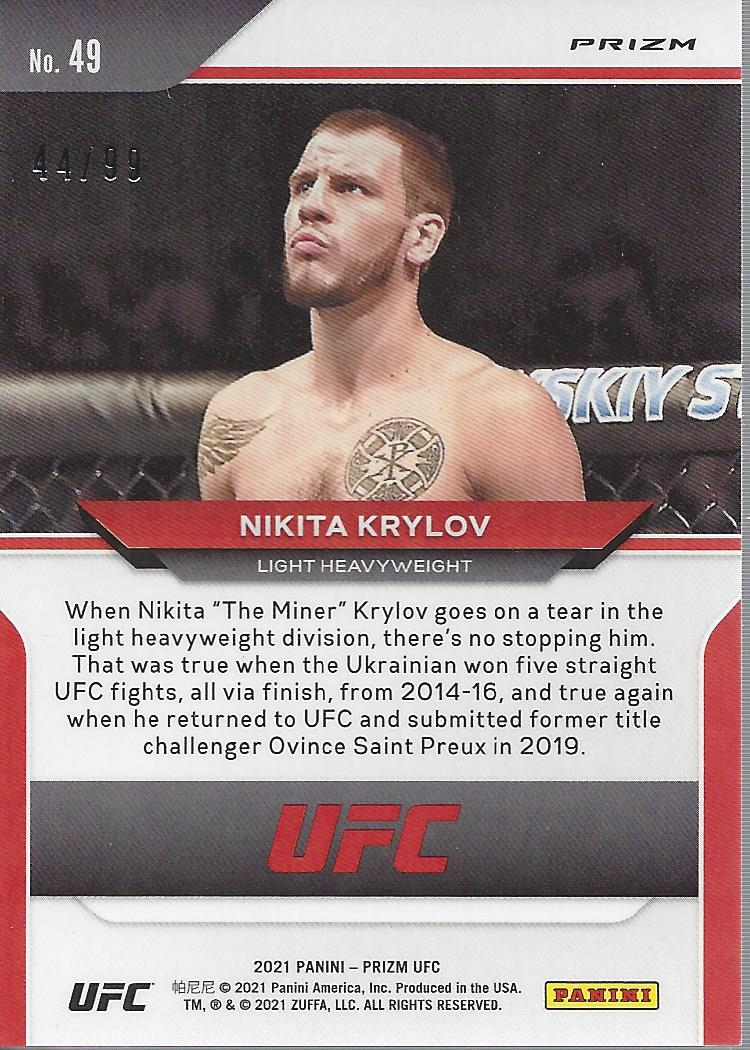 2021 Panini Prizm UFC Prizms Premium Box Set Trading Cards Card Pick (Inserts) - Picture 61 of 269