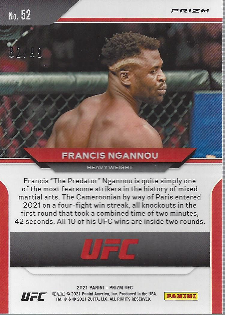 2021 Panini Prizm UFC Prizms Premium Box Set Trading Cards Card Pick (Inserts) - Picture 67 of 269