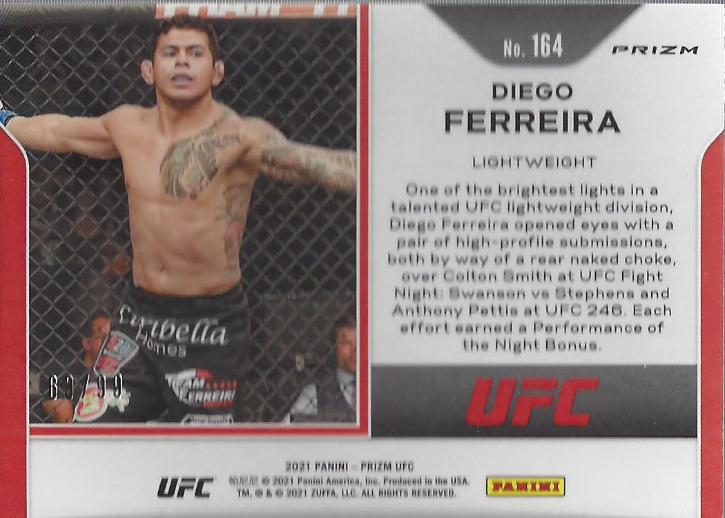 2021 Panini Prizm UFC Prizms Premium Box Set Trading Cards Card Pick (Inserts) - Picture 221 of 269