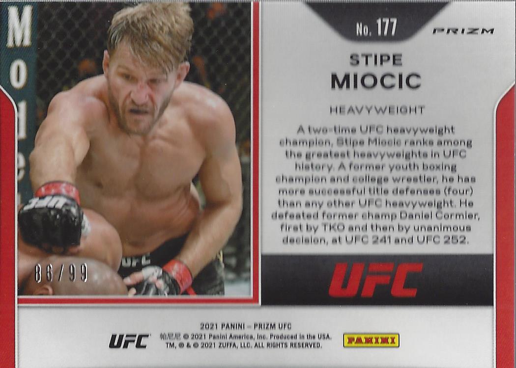 2021 Panini Prizm UFC Prizms Premium Box Set Trading Cards Card Pick (Inserts) - Picture 245 of 269
