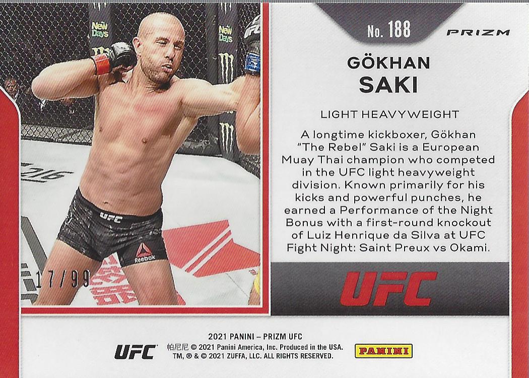 2021 Panini Prizm UFC Prizms Premium Box Set Trading Cards Card Pick (Inserts) - Picture 253 of 269