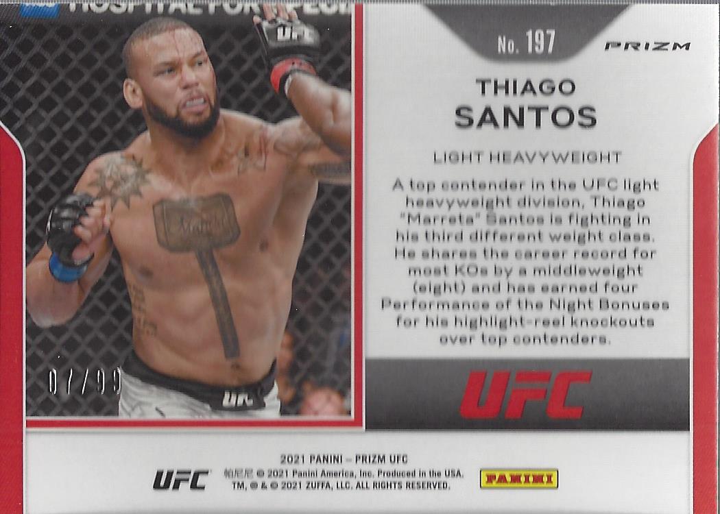2021 Panini Prizm UFC Prizms Premium Box Set Trading Cards Card Pick (Inserts) - Picture 265 of 269
