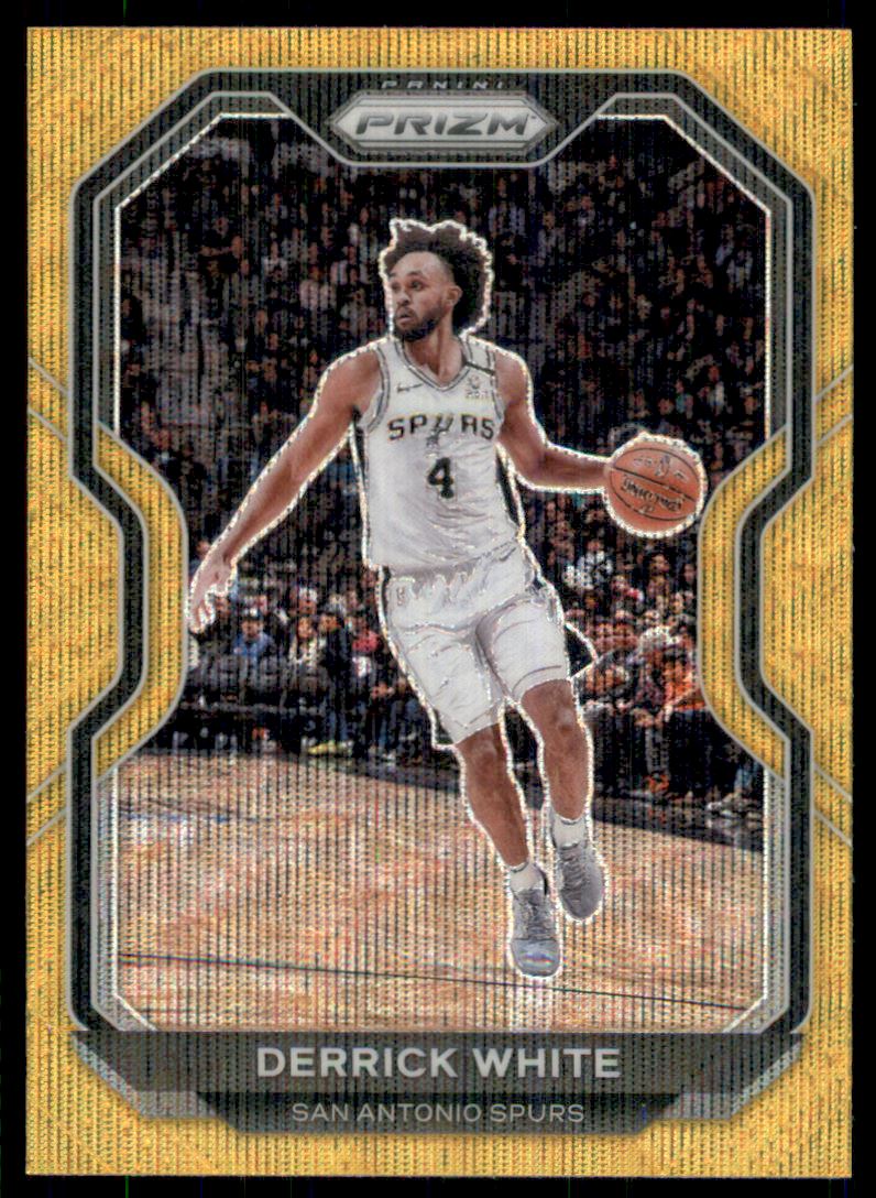 2020-21 Panini Prizm Prizms Gold Wave #174 Derrick White