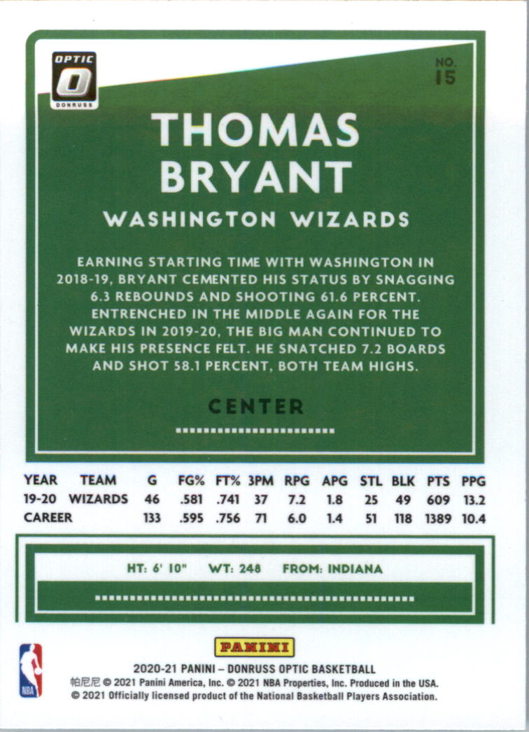 2020-21 Donruss Optic Basketball Card Pick (Base) - Bild 31 von 401