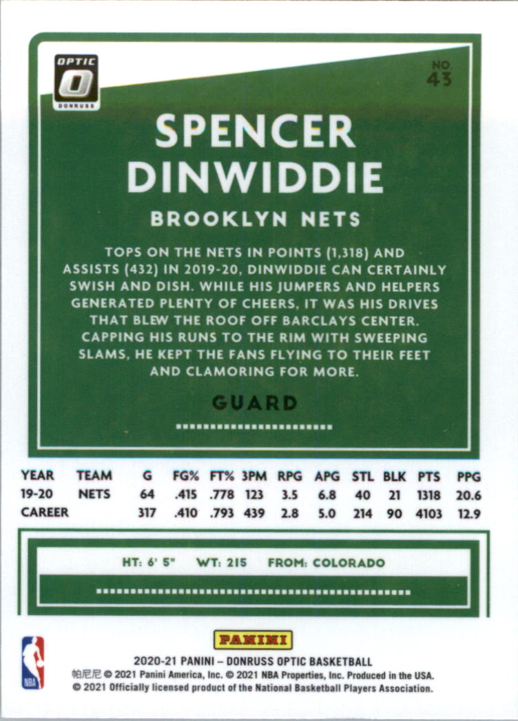 2020-21 Donruss Optic Basketball Card Pick (Base) - Bild 87 von 401