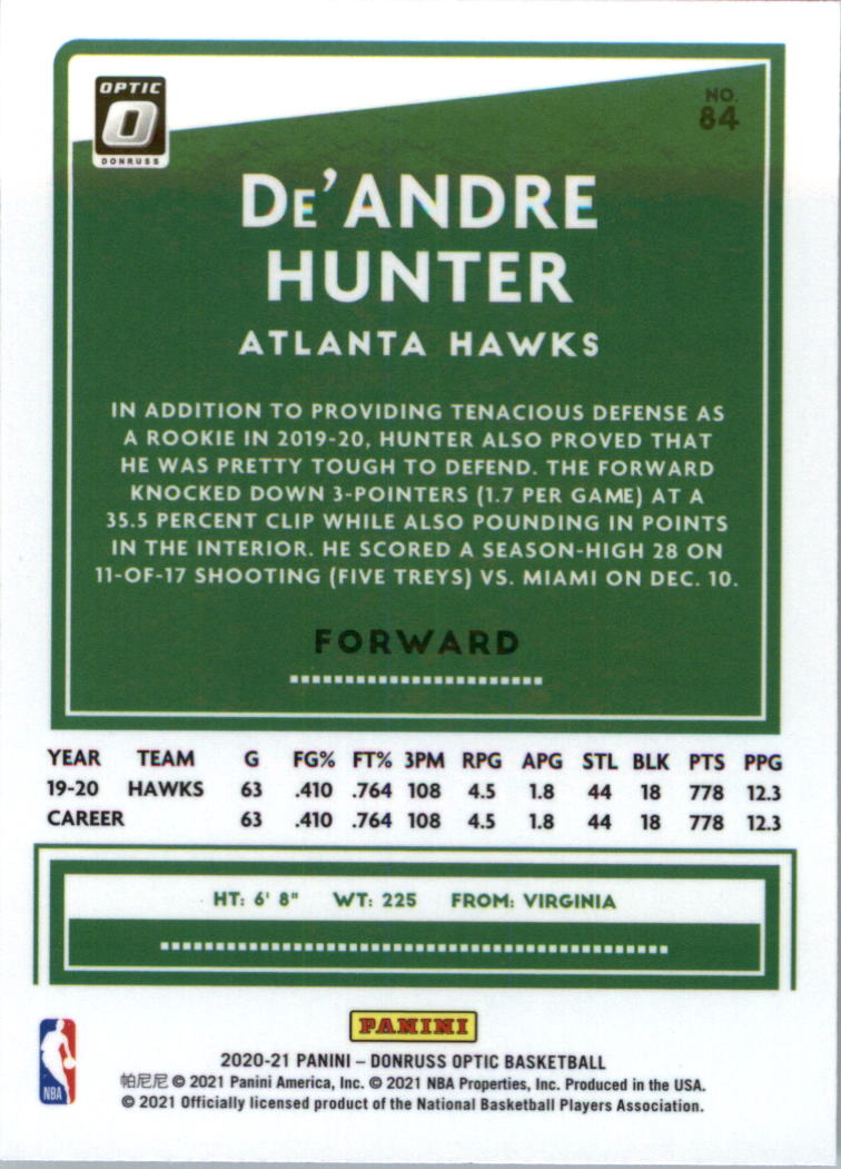 2020-21 Donruss Optic Basketball Card Pick (Base) - Bild 169 von 401