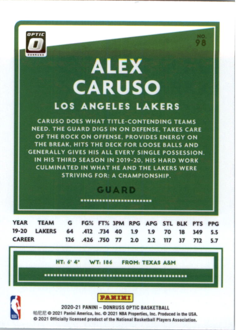 2020-21 Donruss Optic Basketball Card Pick (Base) - Bild 197 von 401