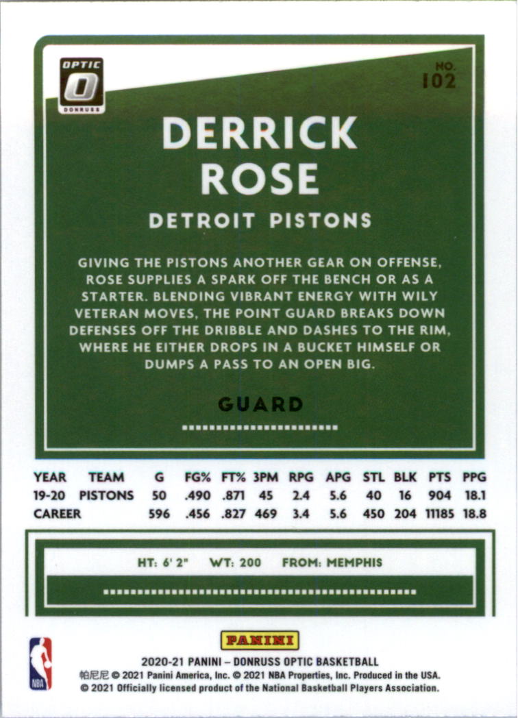 2020-21 Donruss Optic Basketball Card Pick (Base) - Bild 205 von 401