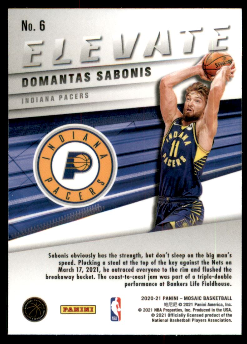 2020-21 Panini Mosaic Elevate #6 Domantas Sabonis