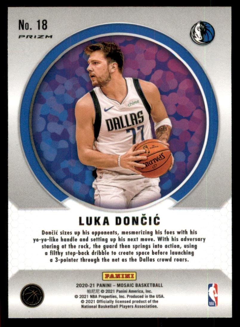 2020-21 Panini Mosaic Men of Mastery Mosaic #18 Luka Doncic