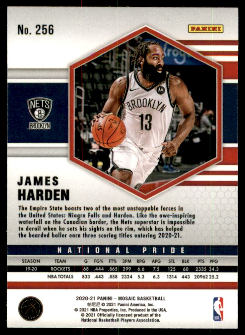 2020-21 Panini Mosaic Mosaic #256 James Harden