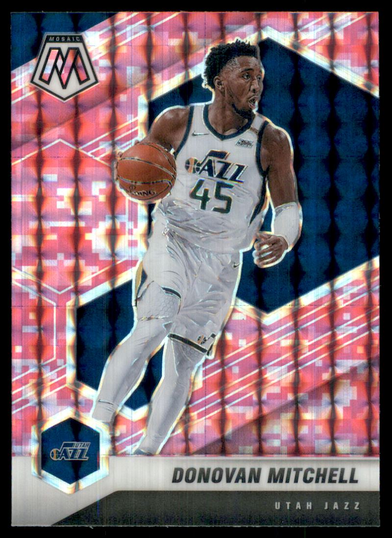 2020-21 Panini Mosaic Mosaic Camo Pink #64 Donovan Mitchell