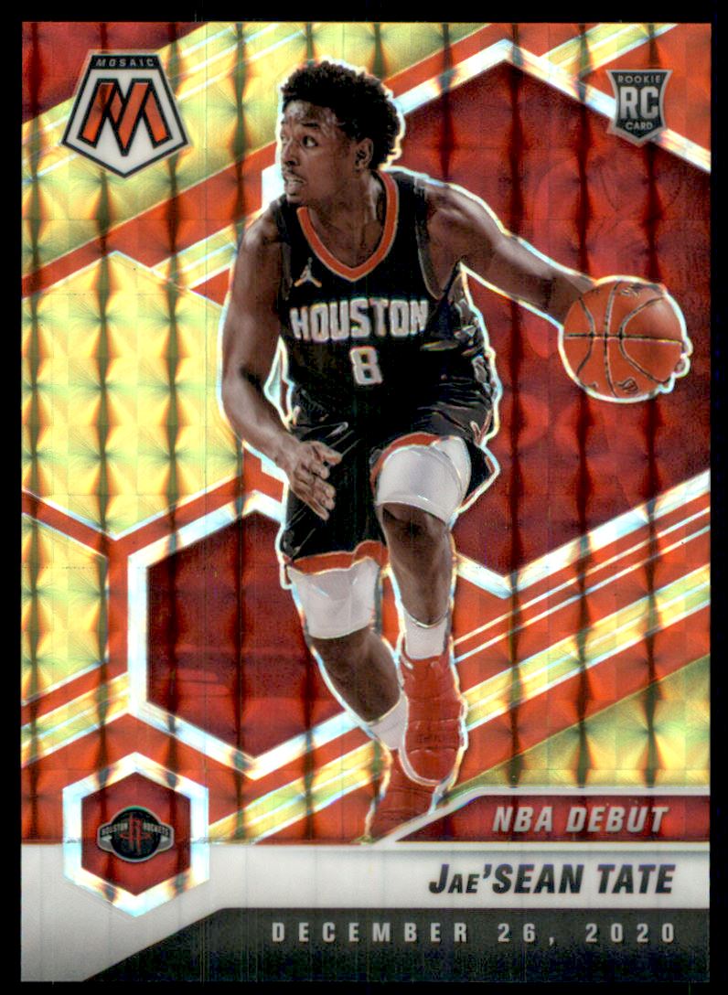 2020-21 Panini Mosaic Mosaic Choice Fusion Red and Yellow #265 Jae'Sean Tate