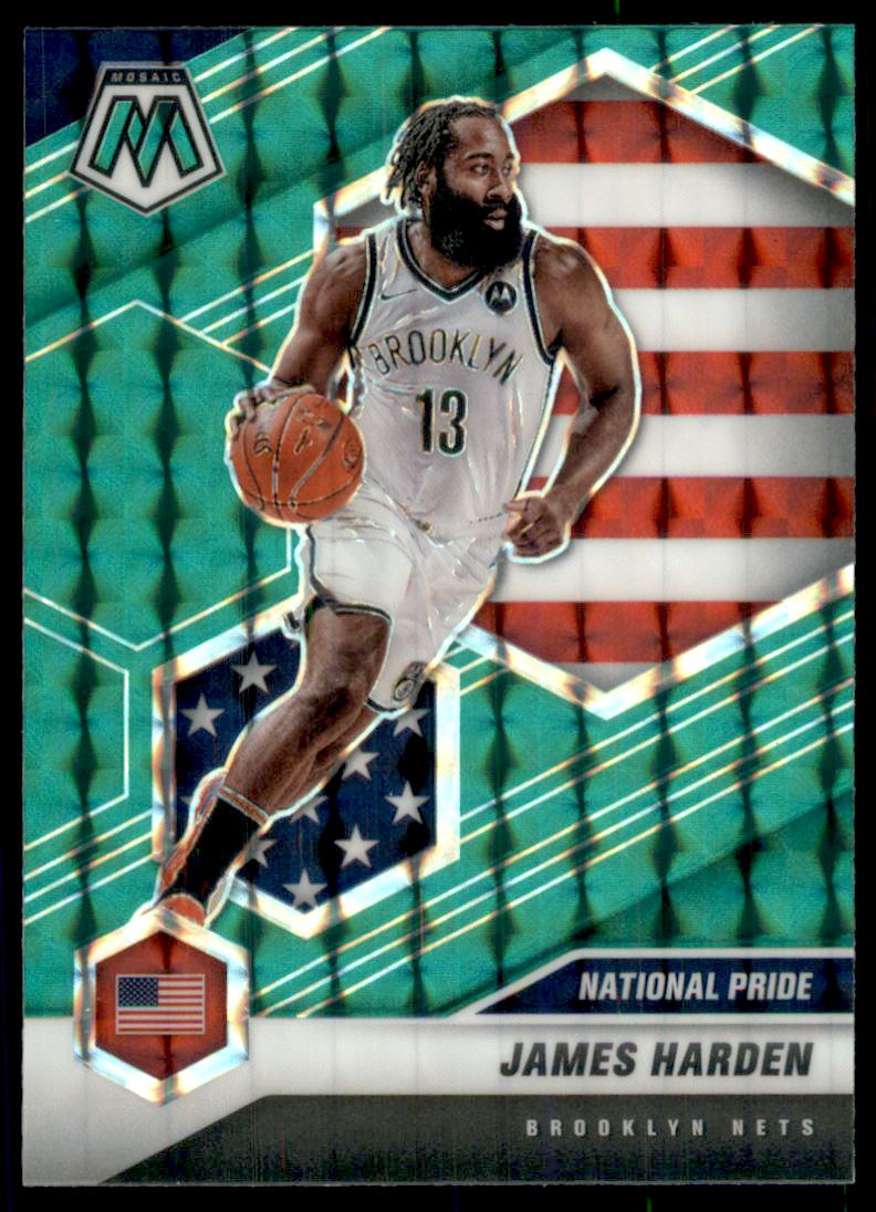 2020-21 Panini Mosaic Mosaic Green #256 James Harden