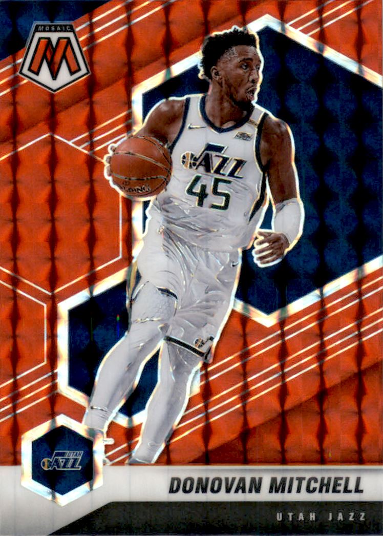 2020-21 Panini Mosaic Mosaic Red #64 Donovan Mitchell