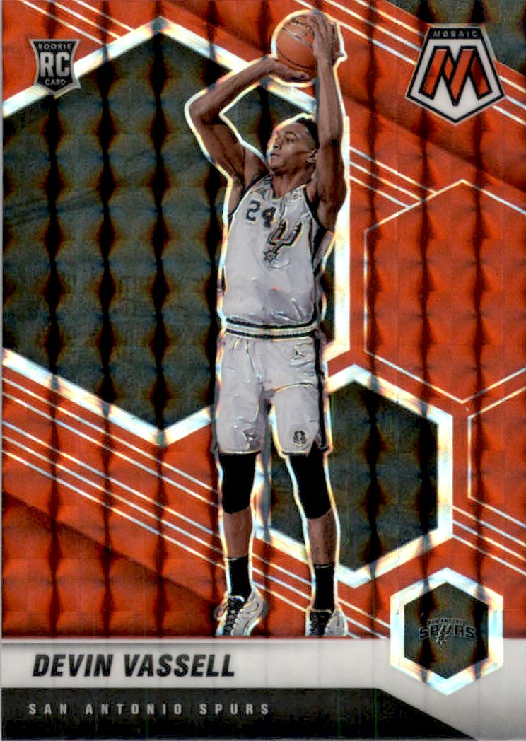 2020-21 Panini Mosaic Mosaic Red #221 Devin Vassell