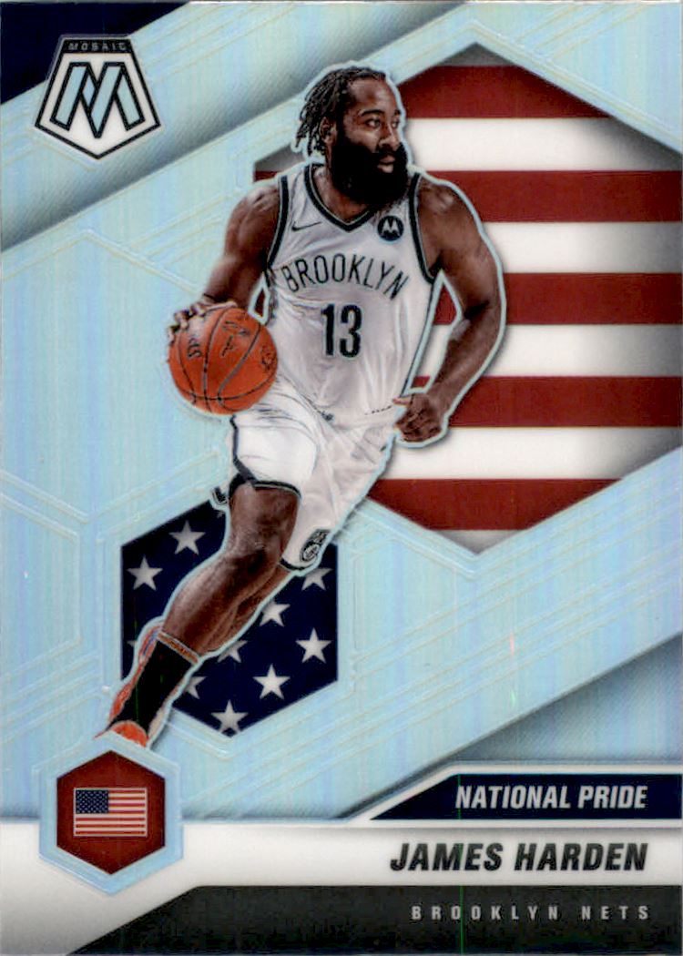 2020-21 Panini Mosaic Silver #256 James Harden