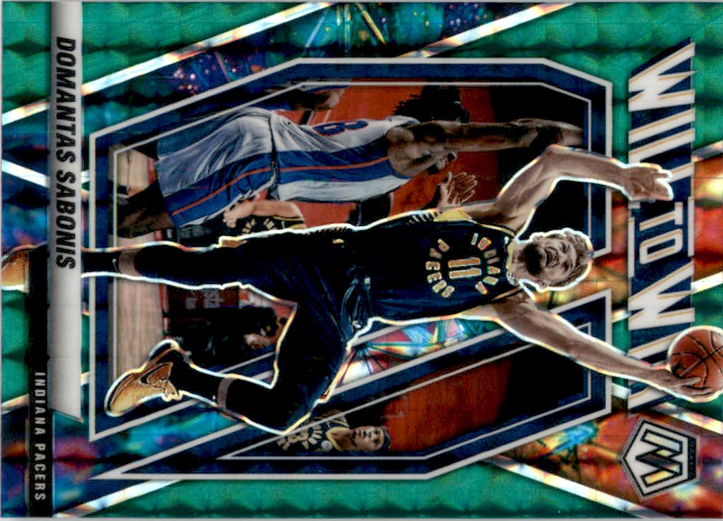 2020-21 Panini Mosaic Will to Win Mosaic Green #19 Domantas Sabonis