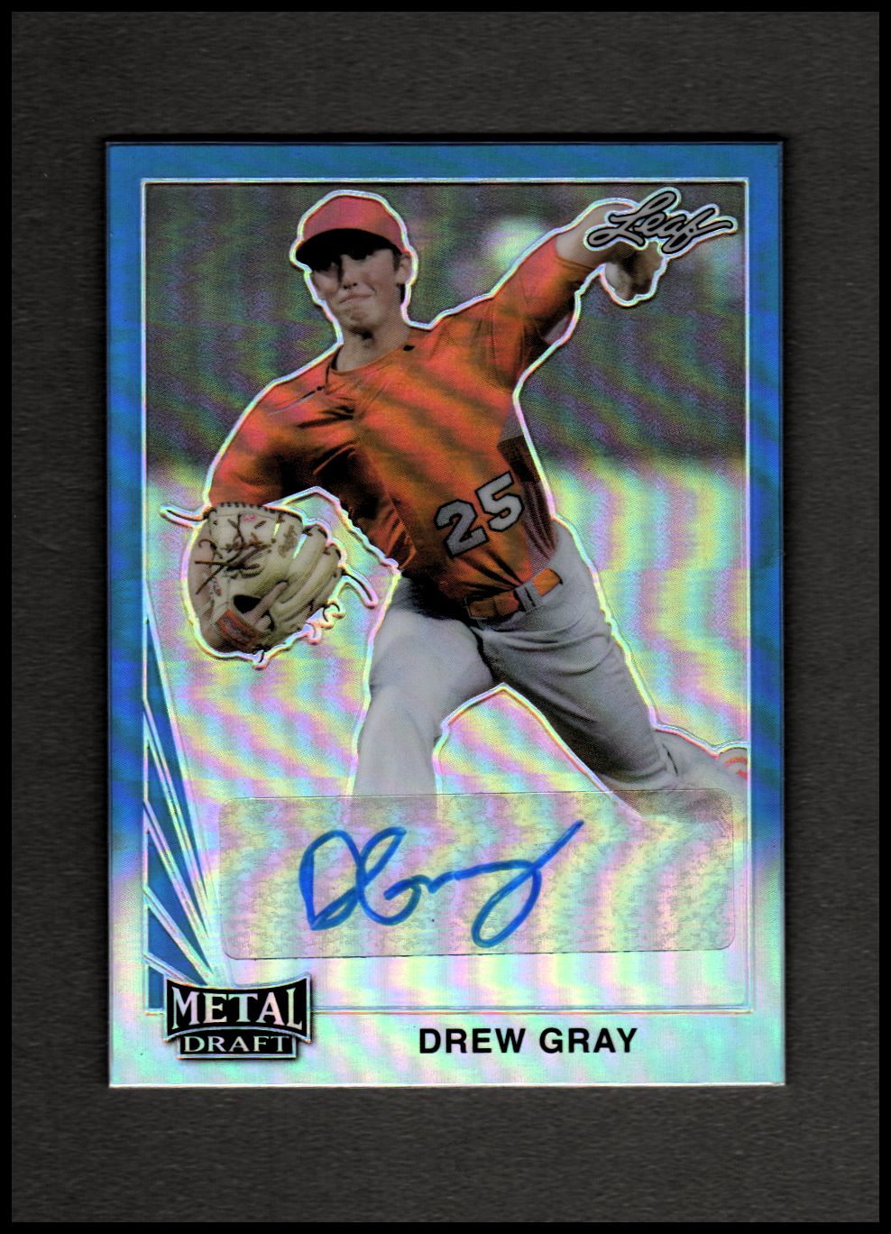 2021 Leaf Metal Draft '90 Leaf Blue #LADG1 Drew Gray