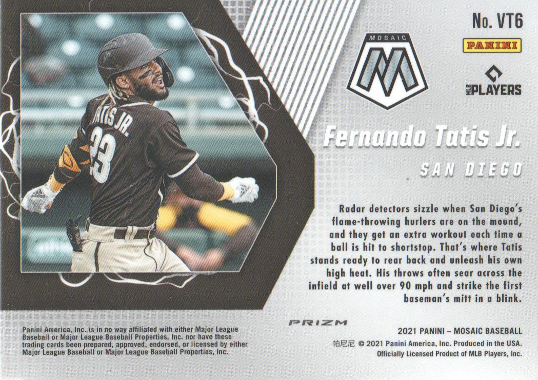 2021 Panini Mosaic V Tool Mosaic Quick Pitch 6 Fernando Tatis Jr. NMMT