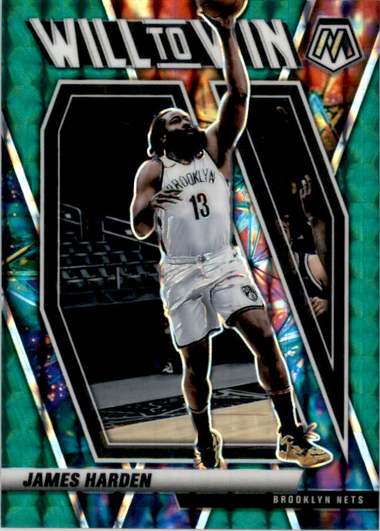 2020-21 Panini Mosaic Will to Win Mosaic Green #8 James Harden