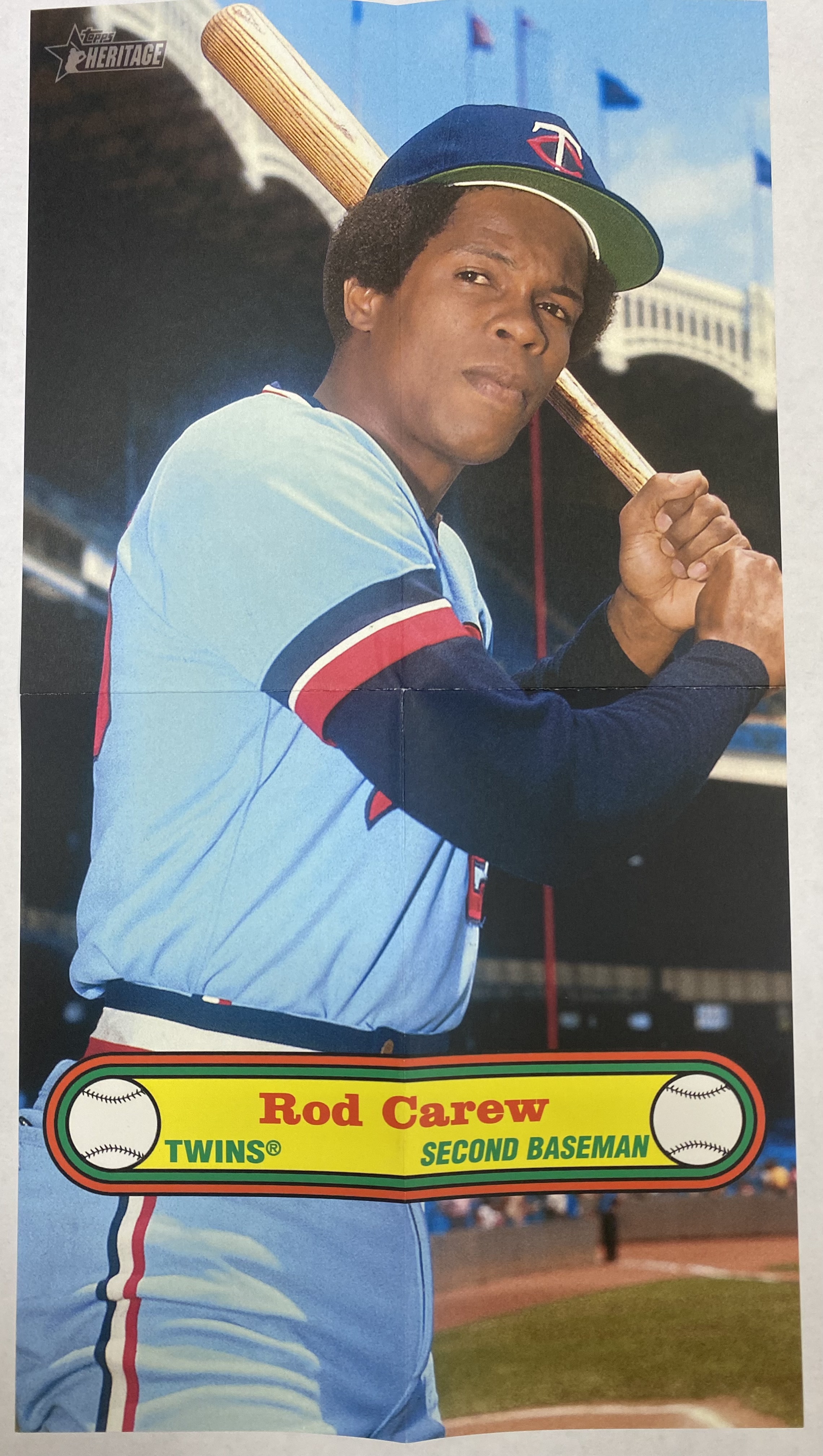 2021 Topps Heritage High Number '72 Baseball Poster Boxloader #PB8 Rod Carew