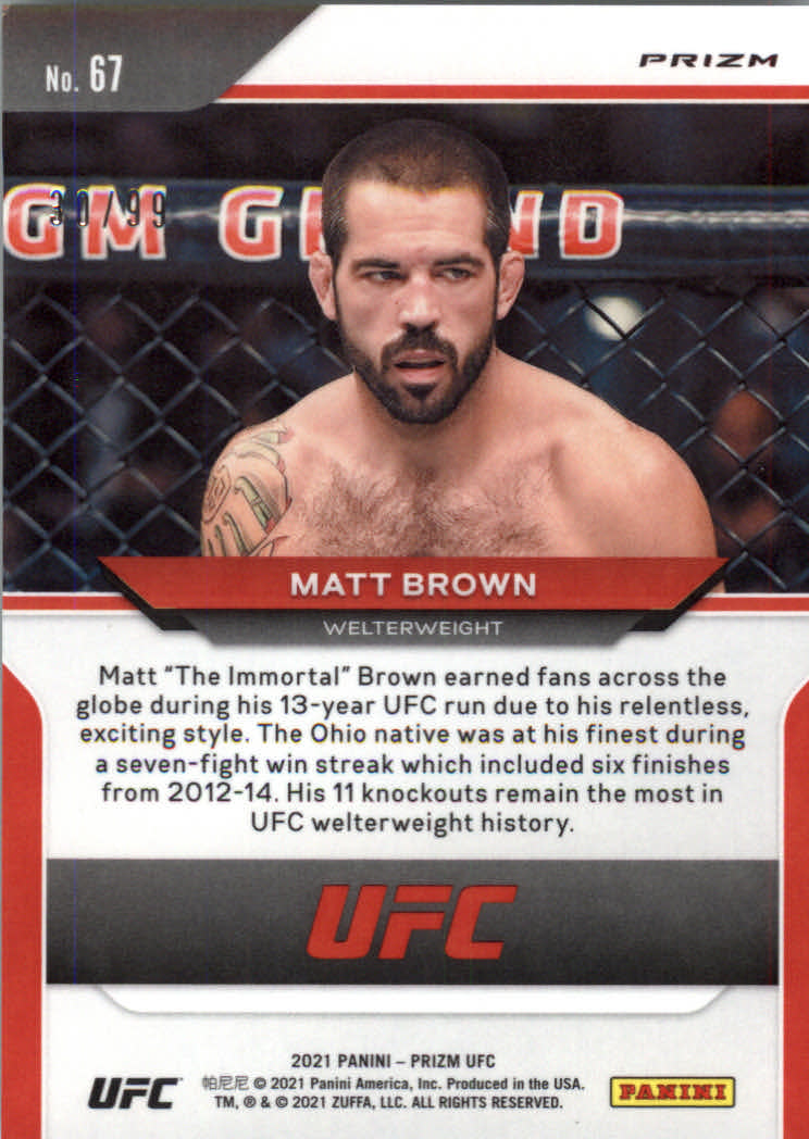 2021 Panini Prizm UFC Prizms Premium Box Set Trading Cards Card Pick (Inserts) - Picture 87 of 269