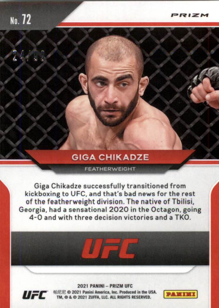 2021 Panini Prizm UFC Prizms Premium Box Set Trading Cards Card Pick (Inserts) - Picture 95 of 269