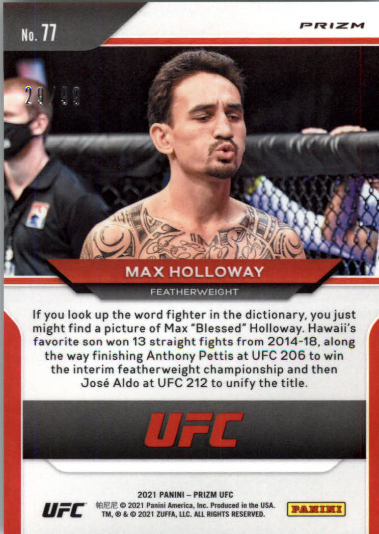 2021 Panini Prizm UFC Prizms Premium Box Set Trading Cards Card Pick (Inserts) - Picture 105 of 269