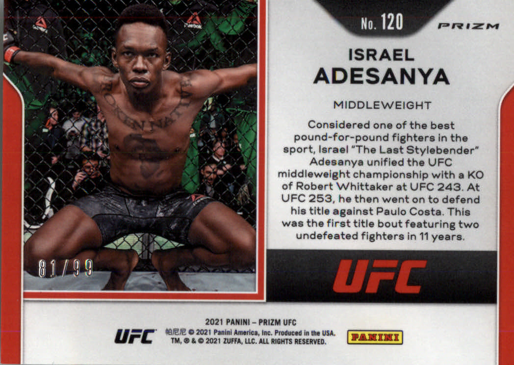 2021 Panini Prizm UFC Prizms Premium Box Set Trading Cards Card Pick (Inserts) - Picture 163 of 269