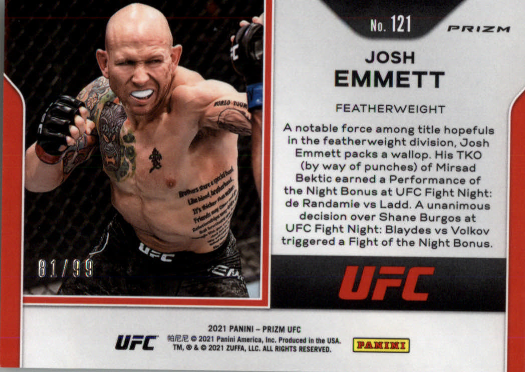2021 Panini Prizm UFC Prizms Premium Box Set Trading Cards Card Pick (Inserts) - Picture 165 of 269