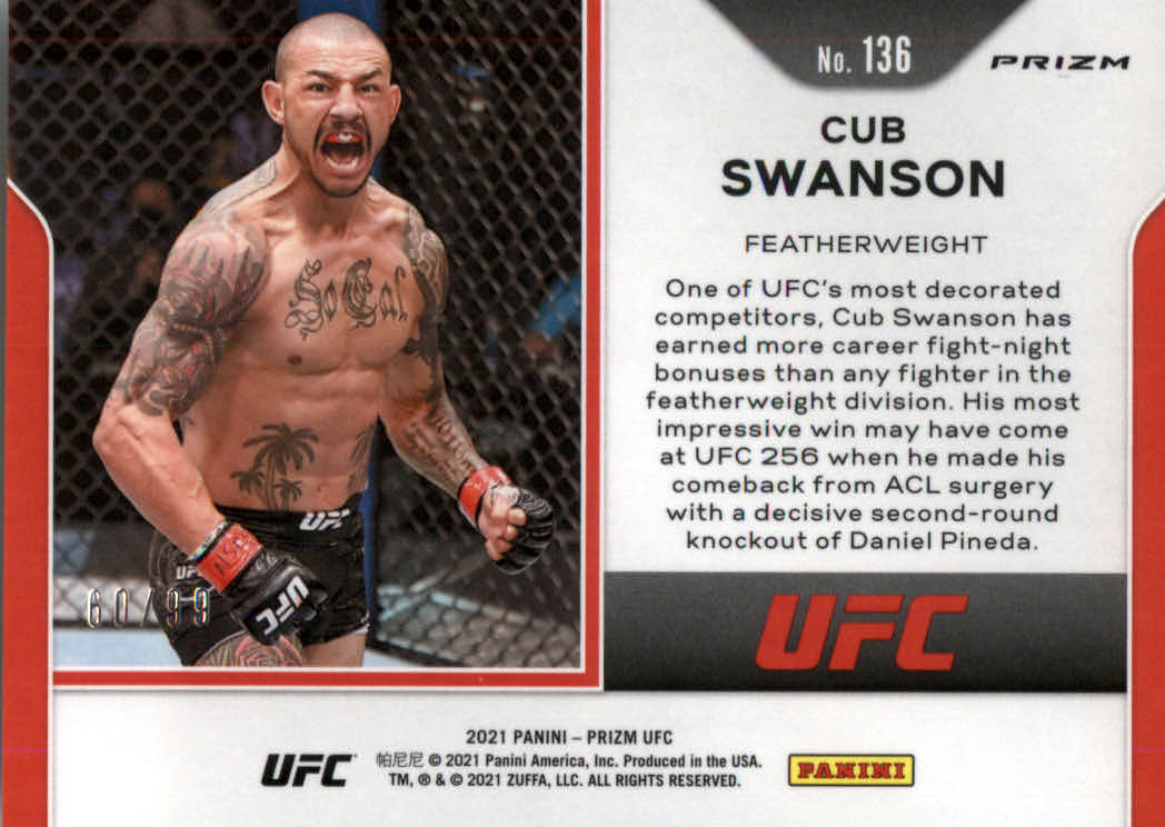 2021 Panini Prizm UFC Prizms Premium Box Set Trading Cards Card Pick (Inserts) - Picture 189 of 269