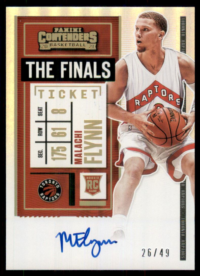 2020-21 Panini Contenders The Finals Ticket #106 Malachi Flynn AU