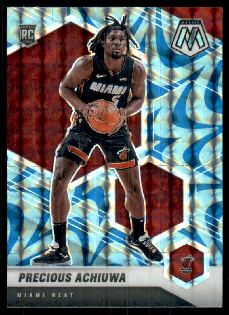 2020-21 Panini Mosaic Mosaic Reactive Blue #215 Precious Achiuwa