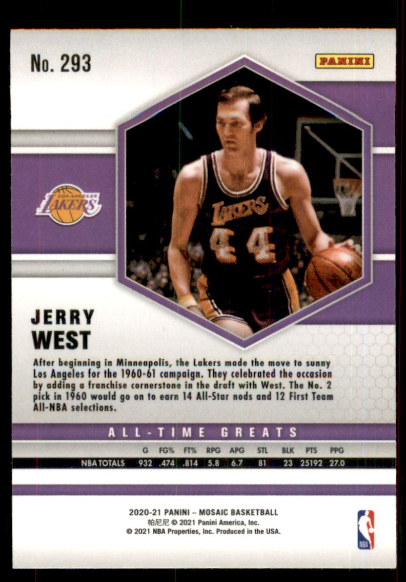 2020-21 Panini Mosaic Silver #293 Jerry West