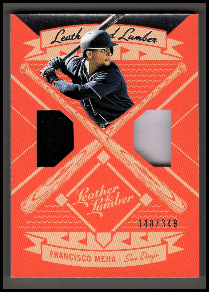 2019 Panini Leather and Lumber Leather and Lumber Dual Jersey Relics #22 Francisco Mejia/349