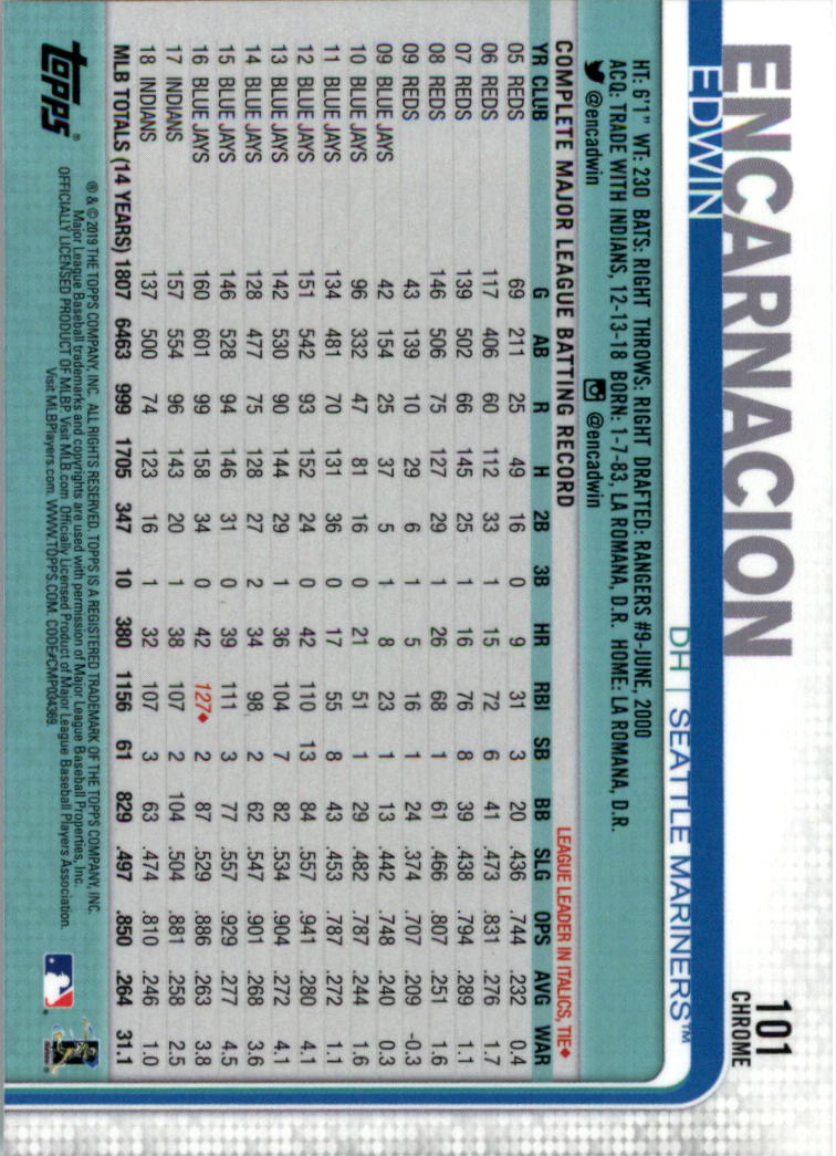 2019 Topps Chrome Baseball Card Pick - Picture 201 of 400