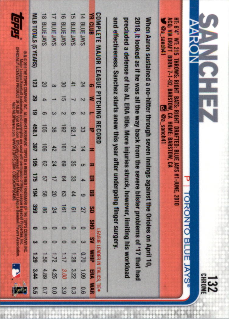 2019 Topps Chrome Baseball Card Pick - Picture 263 of 400
