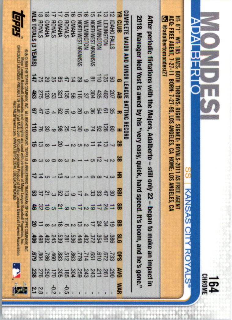 2019 Topps Chrome Baseball Card Pick - Picture 326 of 400