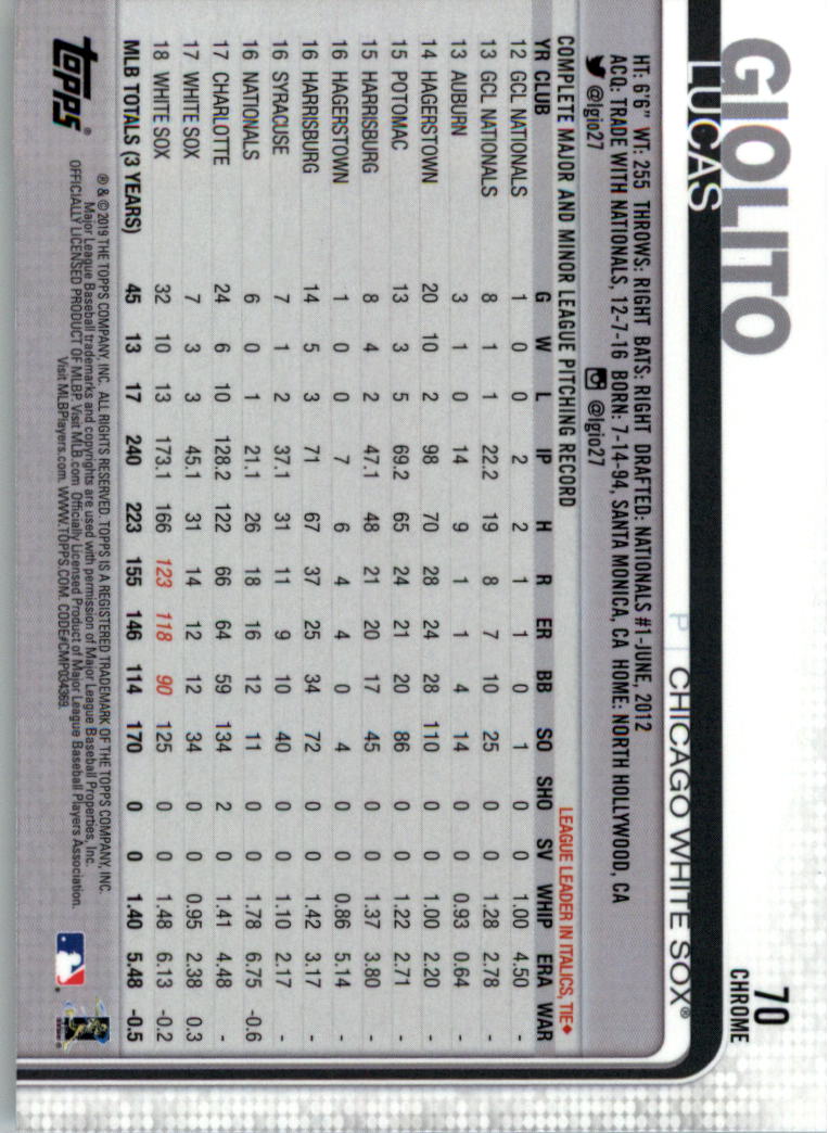 2019 Topps Chrome Baseball Card Pick - Picture 139 of 400