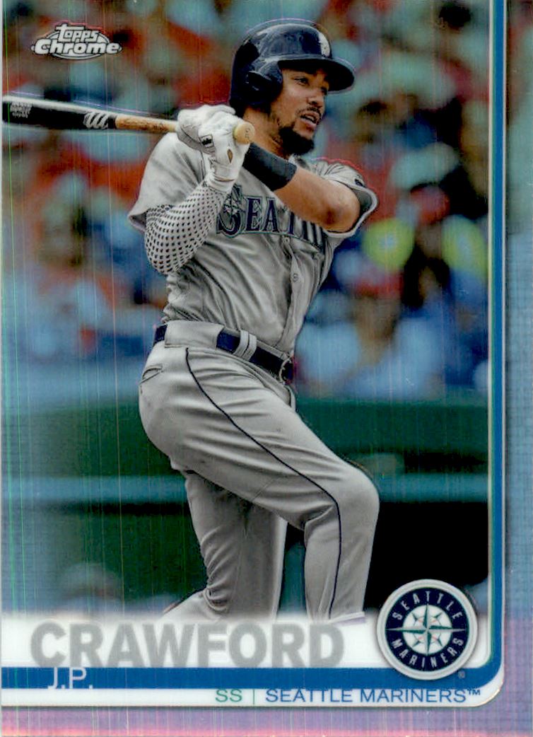 2019 Topps Chrome J.P. Crawford Seattle Mariners Baseball Card